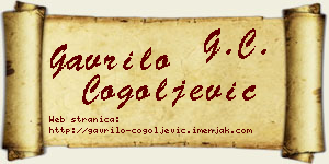 Gavrilo Cogoljević vizit kartica